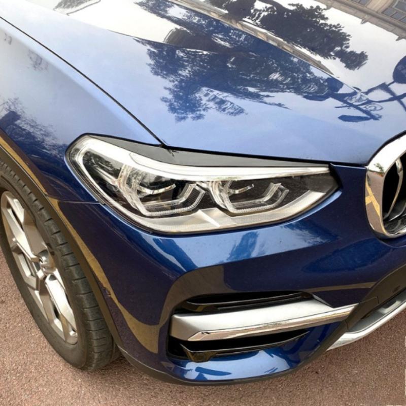 2pcs Car Headlight Eyebrow Eyelid Cover For BMW X3 X4 G01 G02 2018 2019 2020 2025 Headlamp Eyebrow Trim accessories