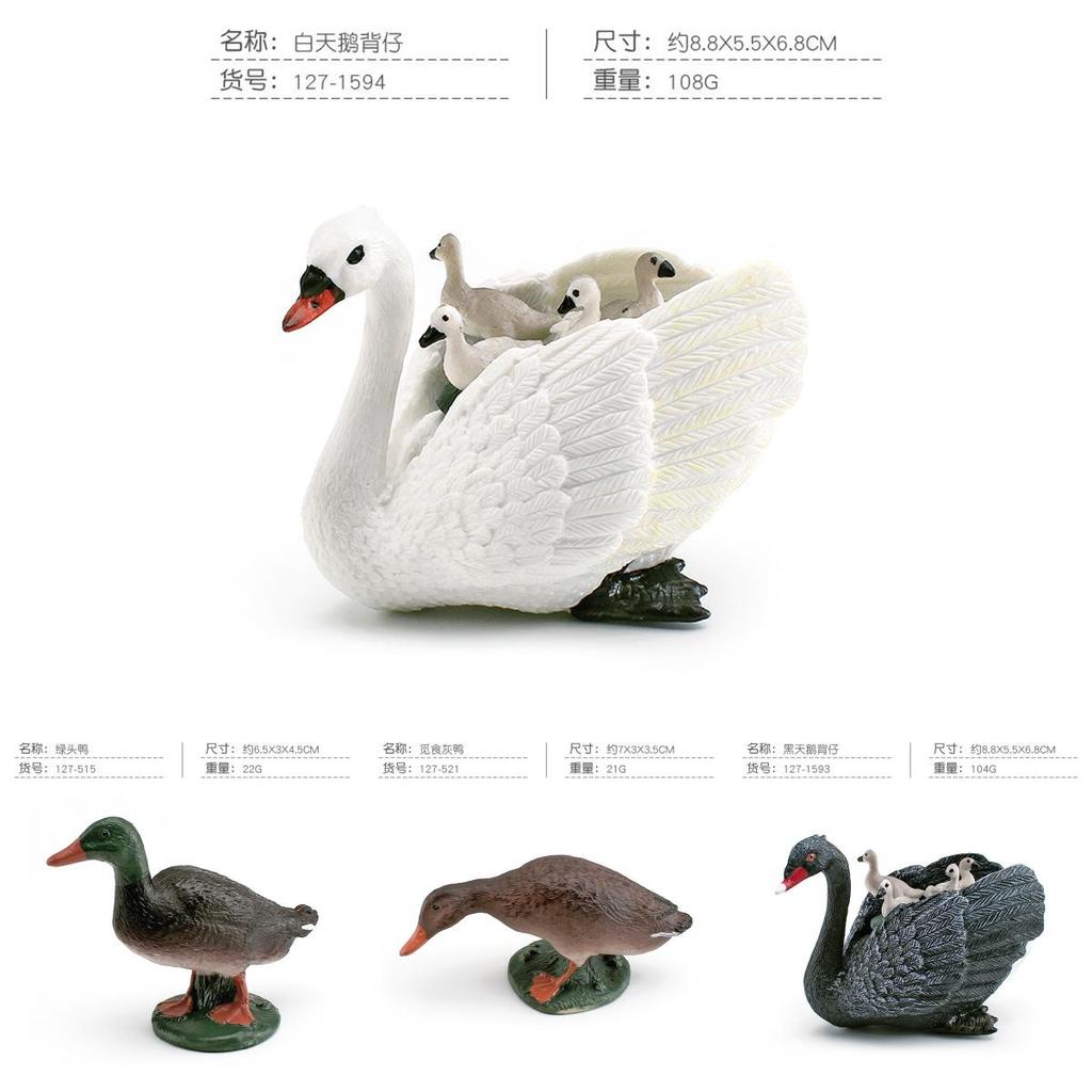Animal Figurine With Realistic Plastic Ducks Rooster Swans For Educational Display And Collecting