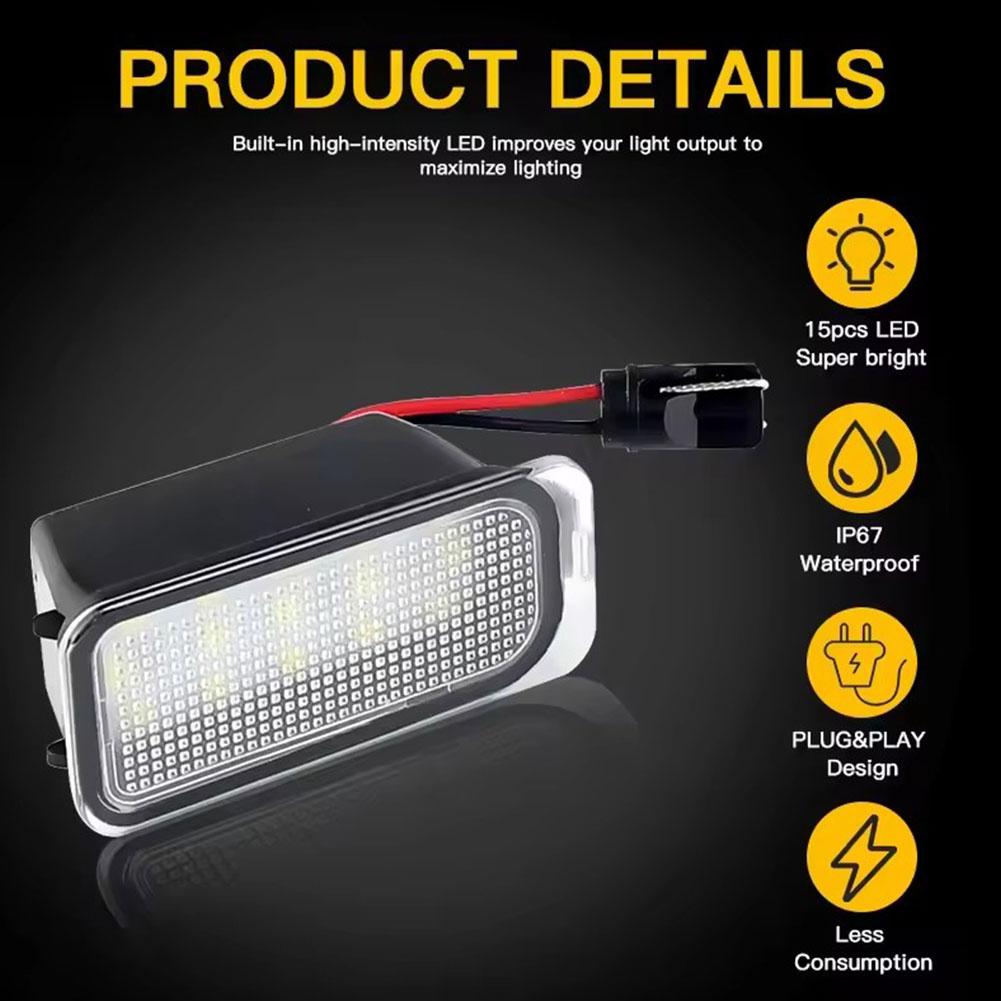 2X LED License Number Plate Light for FORD Tourneo Transit Connect Courier Custom XJ XF 2008-2015 Car Accessories