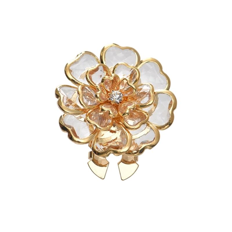 652F Dekoracyjne Pokrowce na Guziki Koszuli Cyrkonie Kwiatowe Spinki do Mankietów Klips do Koszul Kurtki Sukienka Kostium Mundur Dekoracja