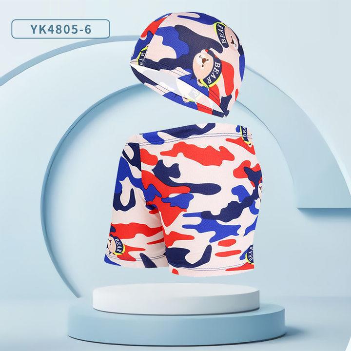 

Праздничный набор для плавания: Детские плавки с мультяшным принтом, мужская шапочка для плавания, пляжные плавки 110-125CM, 30-50kg