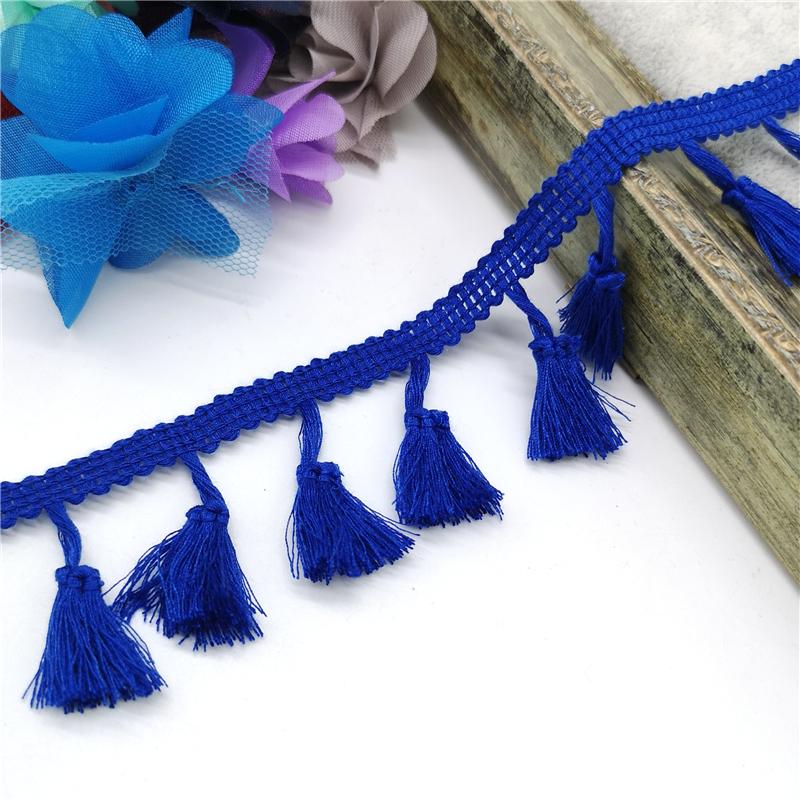 2 Yards Spitzenbesatz Nähband Quaste Fransen Baumwolle Ethnisch Lateinisches Kleid Bühne Bekleidung Vorhang Dekorativ DIY