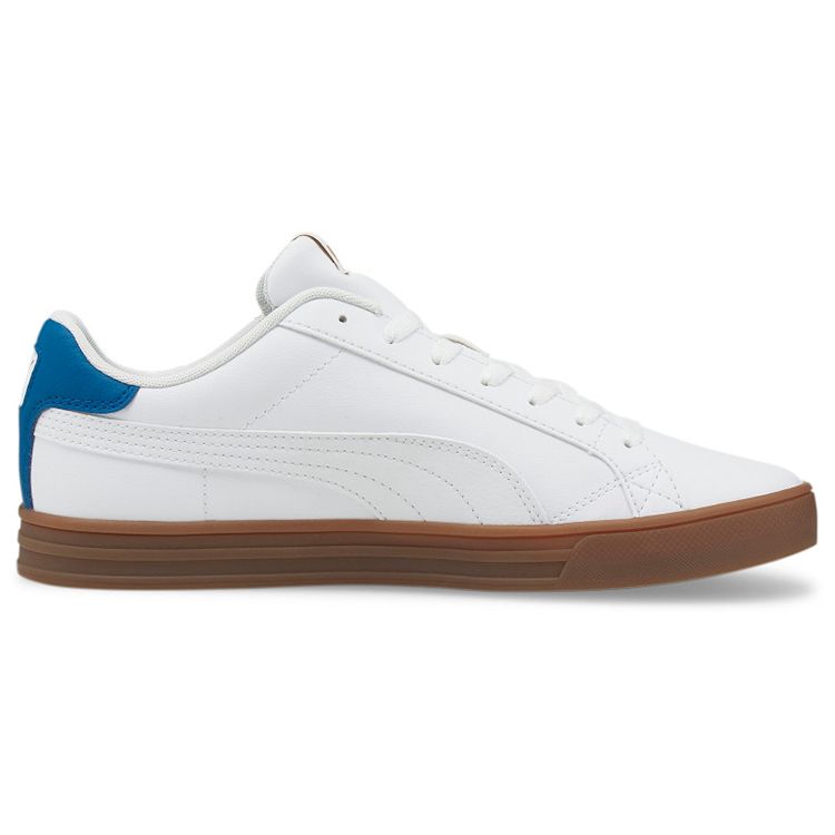 Puma Smash Vulc V3 Lo Unisex White Mykonos Blue Gum 380752-08