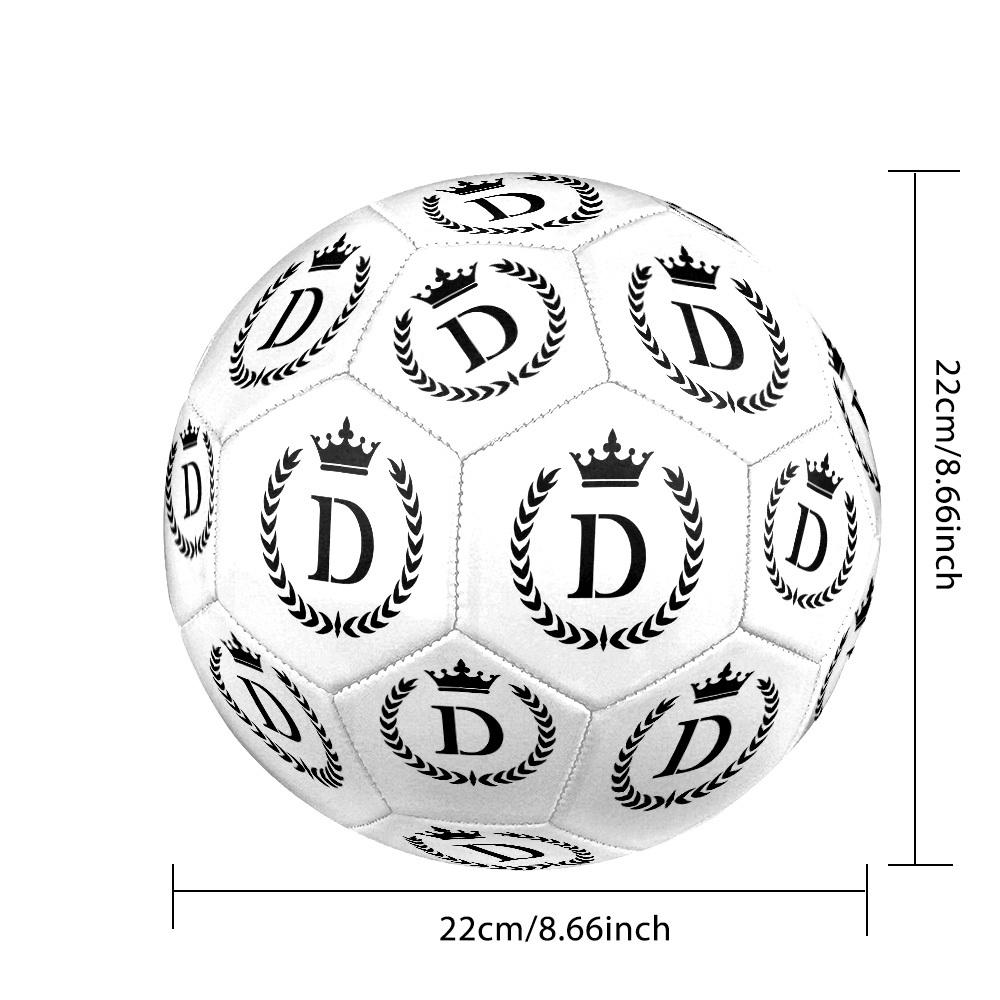 Royal Initial Crest Patterned Soccer Ball Suitable For Outdoor Training And Recreational Playparkbeach Football Durable A Great Gift For Soccer