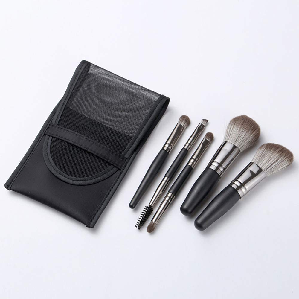 Eripro Eyeshadow Makeup Brush Popular Makeup Brush Powder Foundation with Storage Case Brush, Set, 5-Piece Set, Set, Brush, Black,