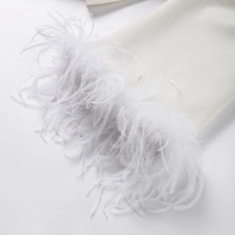 Tassel Solid Color Women Coat Faux Fur Feather Full Sleeve Female Jacket 2025 Autumn Winter Elegant Single Breasted Lady Outwear