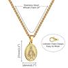 Collana con Pendente della Vergine Maria per Uomo Medaglia Miracolosa Accessorio in Acciaio Inossidabile