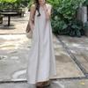 New ArrivAls Open Run Women Summer Slit Simple Sleeveless A Line Long Dress