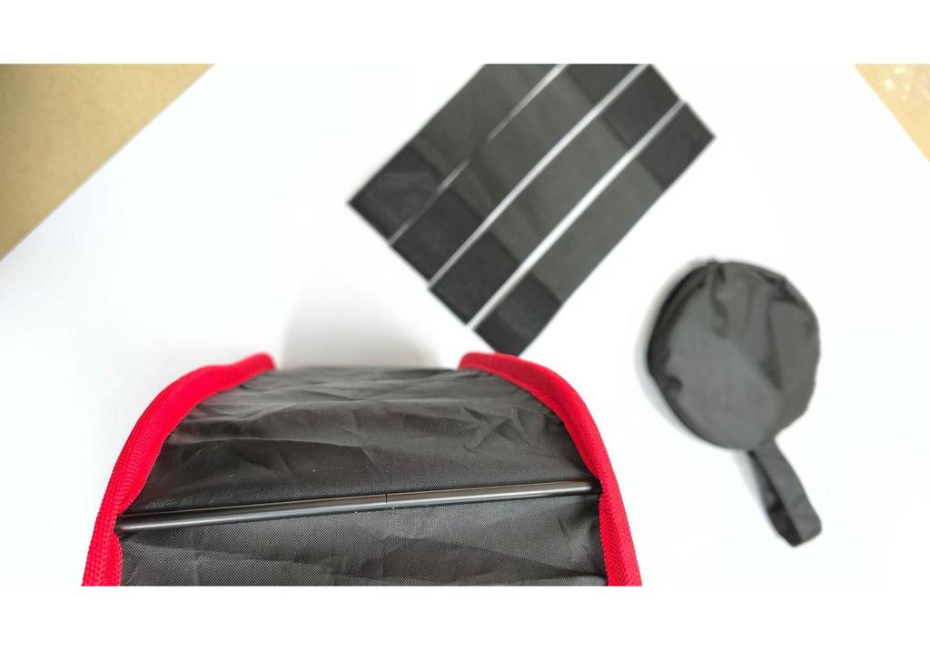 41CM LED Portable Photography Softbox with Black & Red Edge, Lightweight Honeycomb Reflector