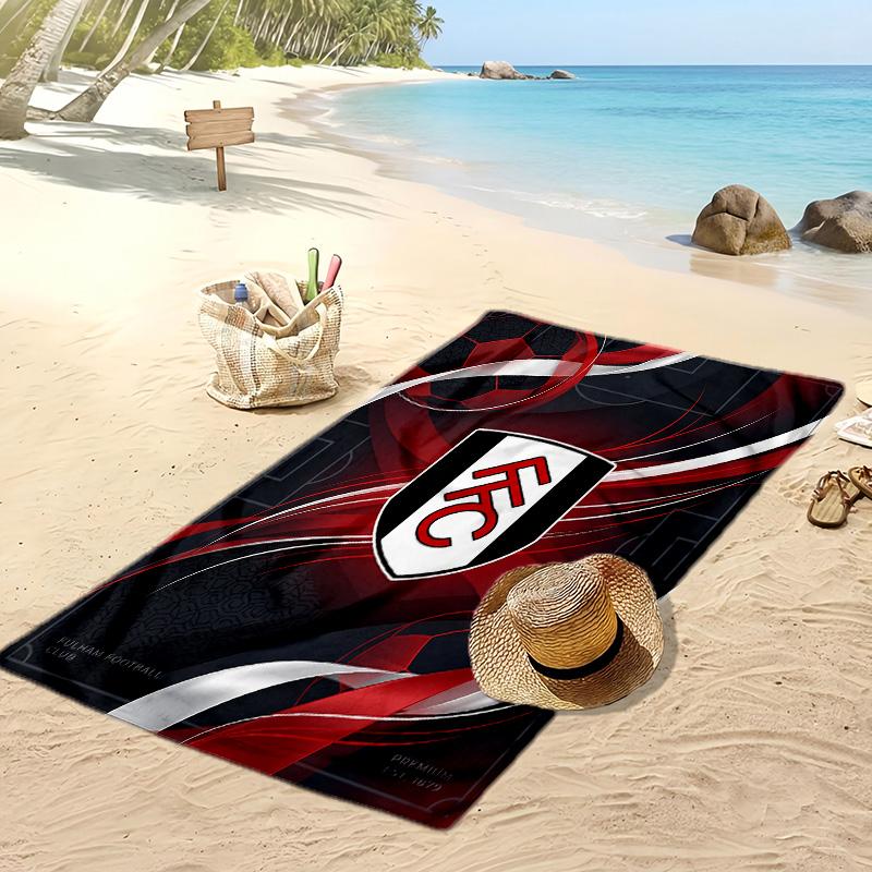 Fulham Football Print Beach Towel, Large Soft Quick Dry Towel for Beach Camping Swimming