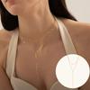 Women'S Sexy Simple Clavicle Necklace Gold Double Layered Temperament Necklace