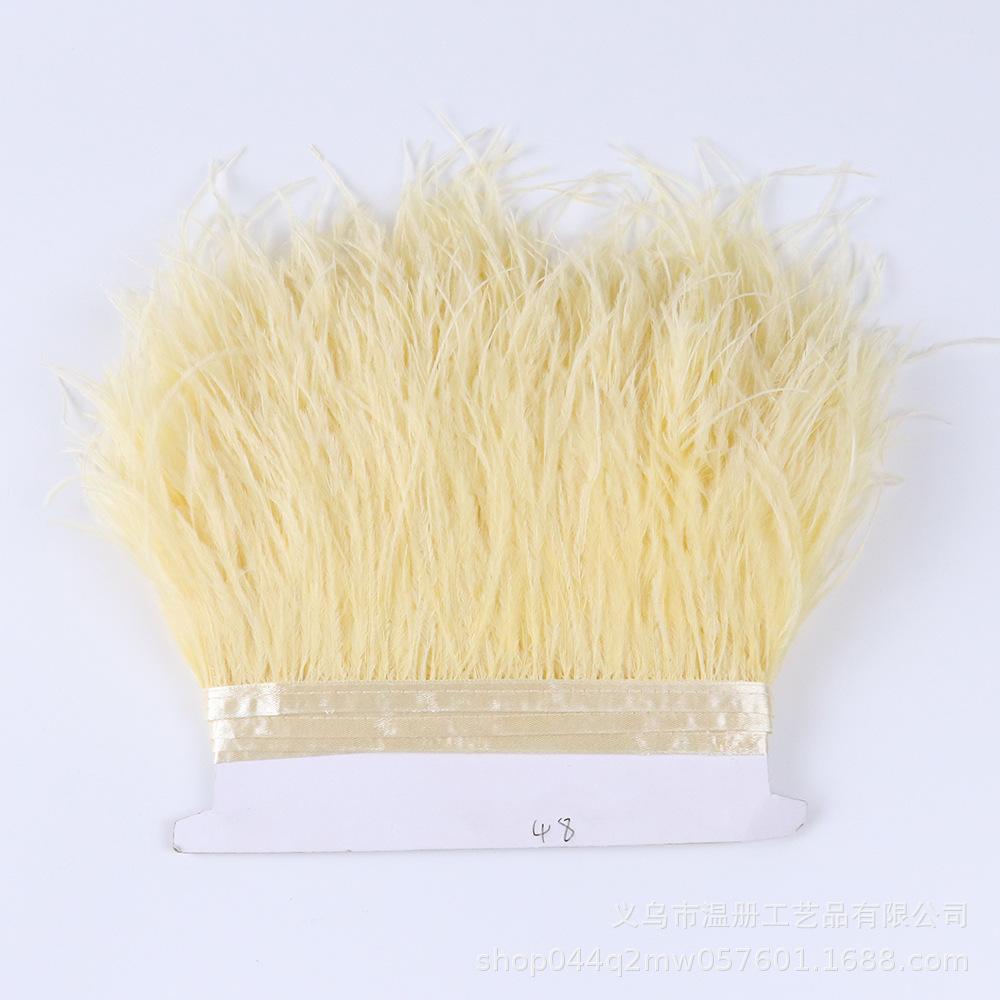 Color 10-15Cm Ostrich Hair Cloth Edge 53 Colors Wedding Clothing Accessories Diy