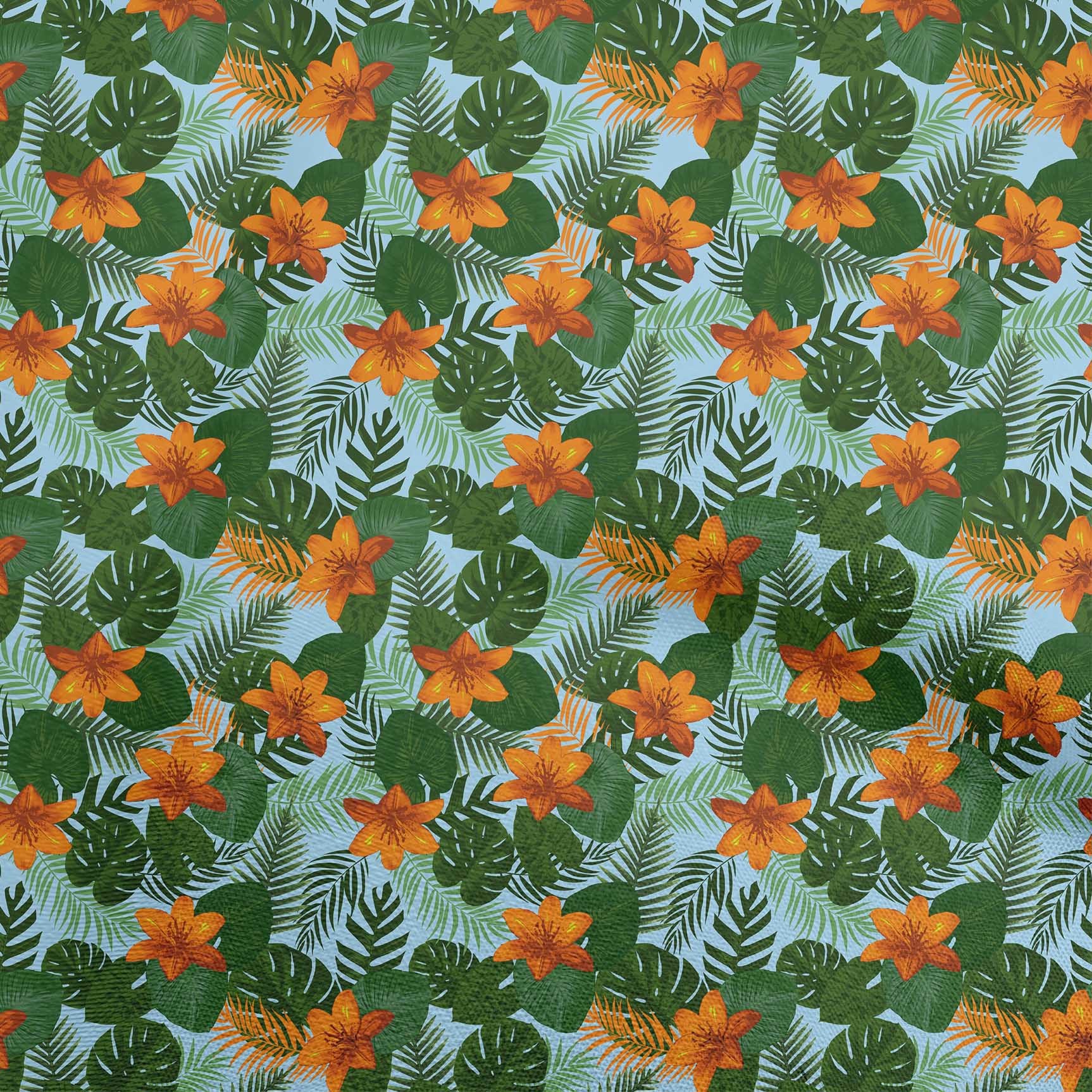 

oneOone Cotton Poplin Green Fabric Tropical Craft Projects Decor Fabric Printed By The Yard 42 Inch 42 Inch Wide - Viscose Chiffon бірюзовий колір синій