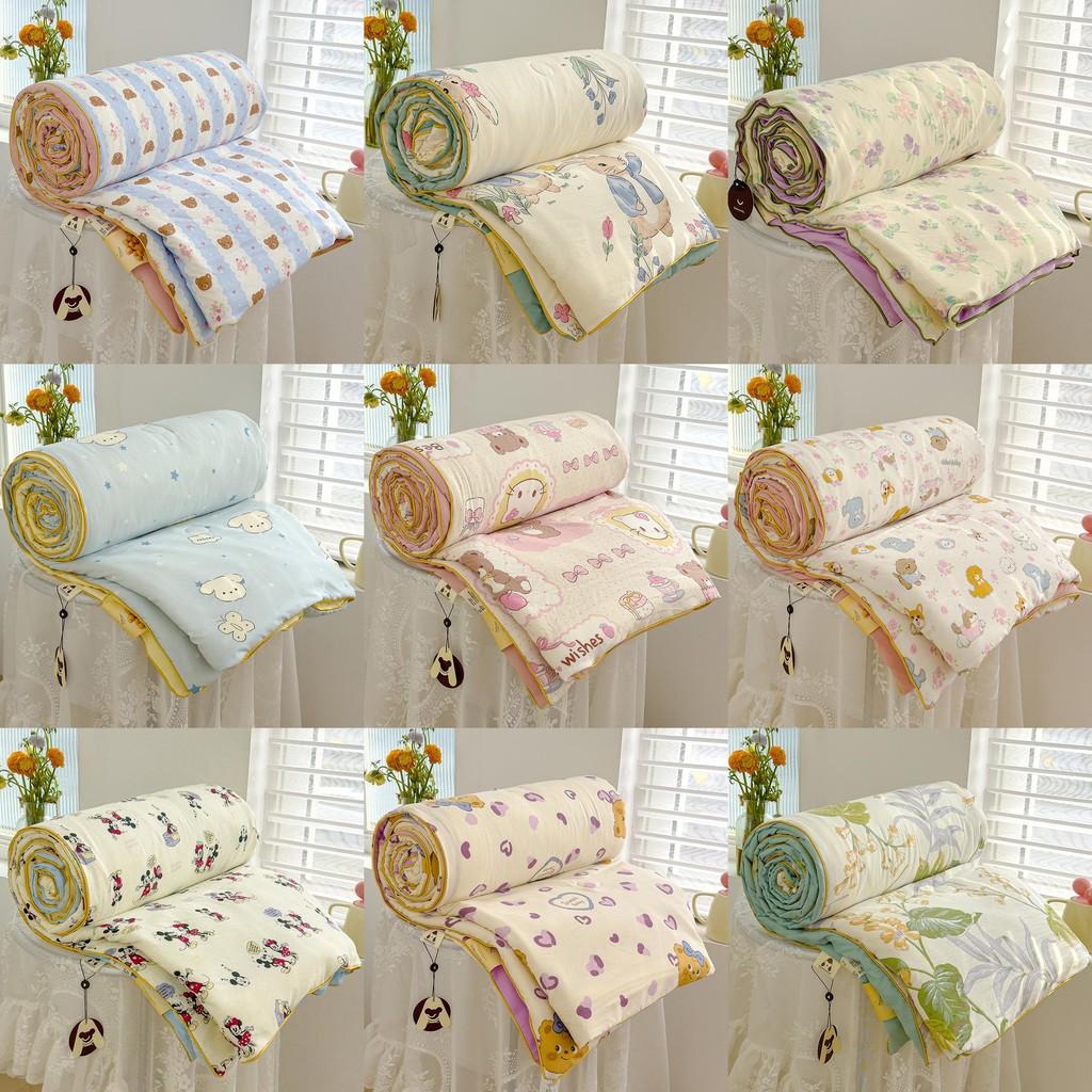Flower Animal Cake Print Summer Air Conditioning Blanket Quilt Gift