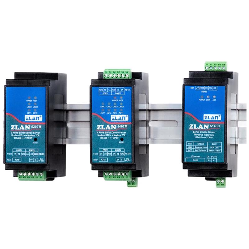 

ZLAN 5407M Industrial 4-Port RS4485 to Ethernet Modbus MQTT Gateway