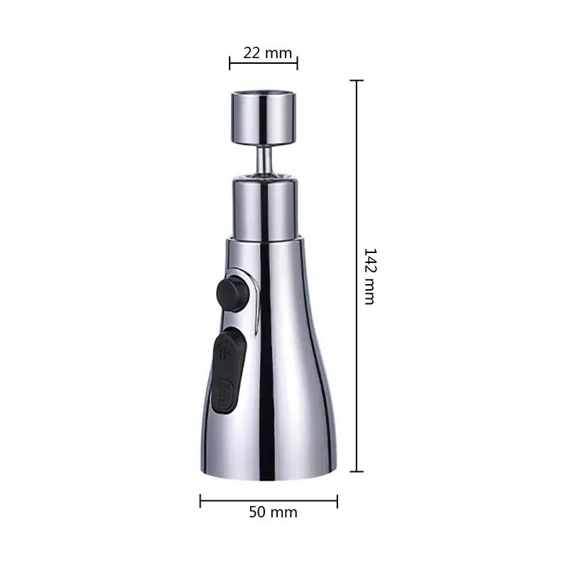 3 In1 Universal 360° Rotation Kitchen Faucet Extender ABS Durable Water Saving Shower Spray Head Bathroom Basin Tap Replacement