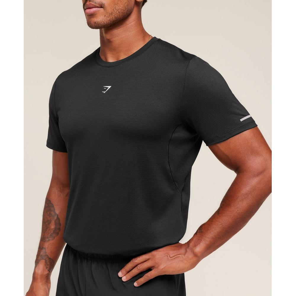 Gymshark Running T shirT Black A3c2s Bb2j