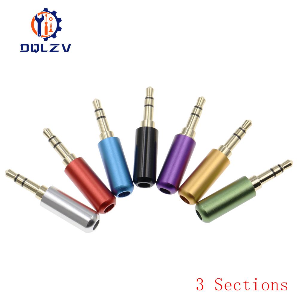 3.5MM Headphone Plug 3/4 Poles Stereo Male Gold Plating Audio Adapter 3.5 Hifi Speaker Earphone Jack AUX Solder Wire Connector