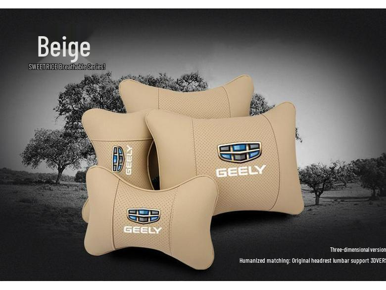 Compatible Geely Car Seat Covers: Fits Borui, Xingrui, Boyue, Emgrand, GS, and Binyue driver's seats with headrest and lumbar support.