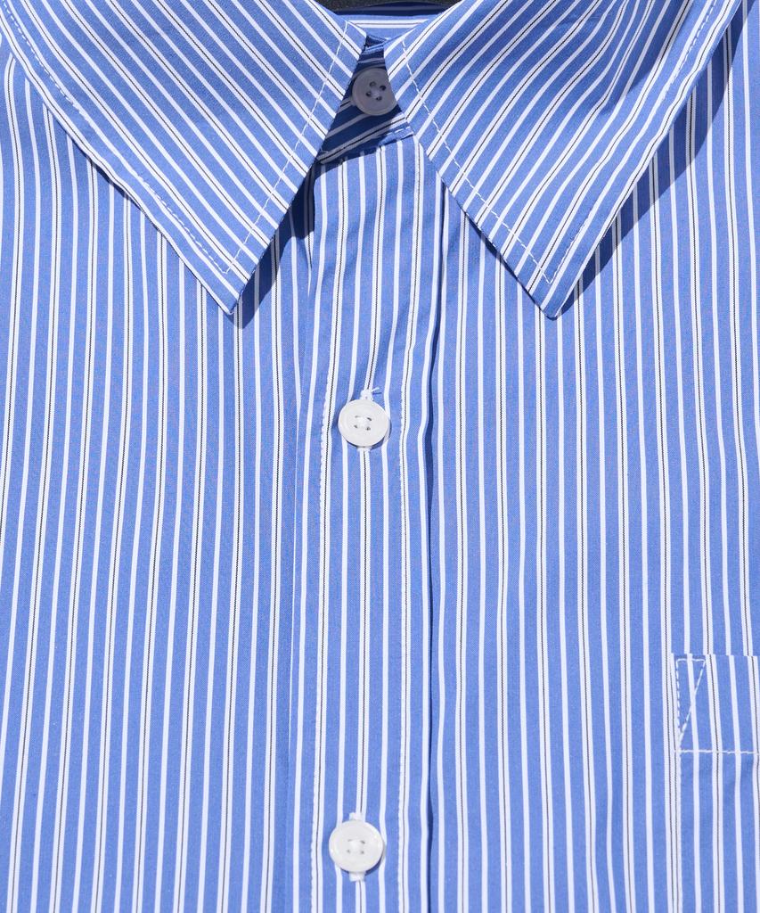 OTHERFITS Striped Marine Crop Shirt (Navy)