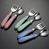 1 Set Cutlery Set Eco-friendly Heat Resistant Food Grade Comfortable To Grip K Spoon Kit Students