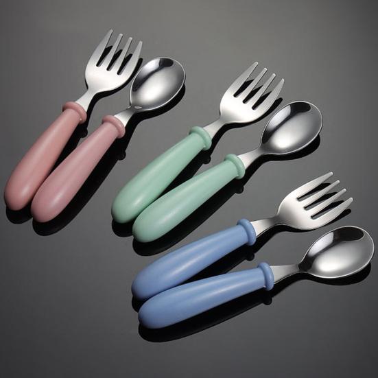 1 Set Cutlery Set Eco-friendly Heat Resistant Food Grade Comfortable To Grip K Spoon Kit Students