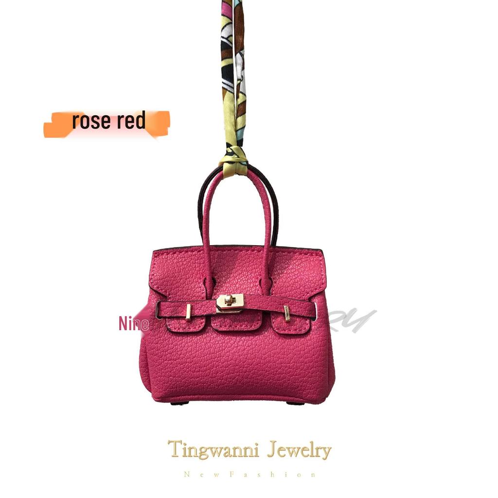 Chic Mini Bag Charm: Earphone Pouch, Coin Purse & Car Keychain for Women
