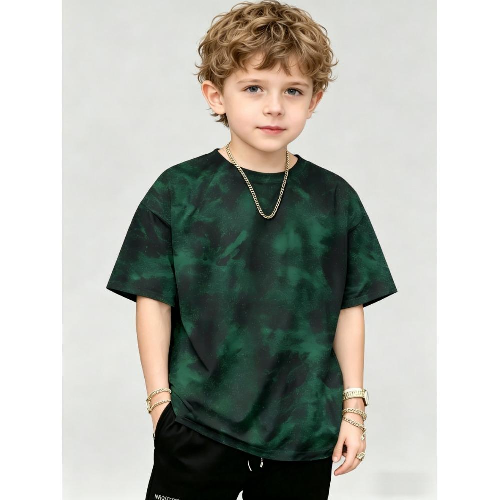 

Fashionable men s and women s round neck T-shirt net edition tie dye T-shirt short sleeved fabric Sweating without stuffiness 100