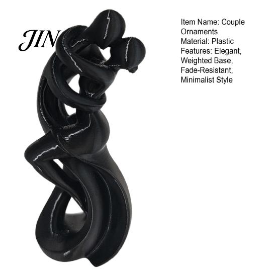 Abstract Couple Sculpture 3D Printed Tango Dancer Statue, Art Figurine with Elegant Ballroom Pose, Modern Romantic Minimalist Home Decor for
