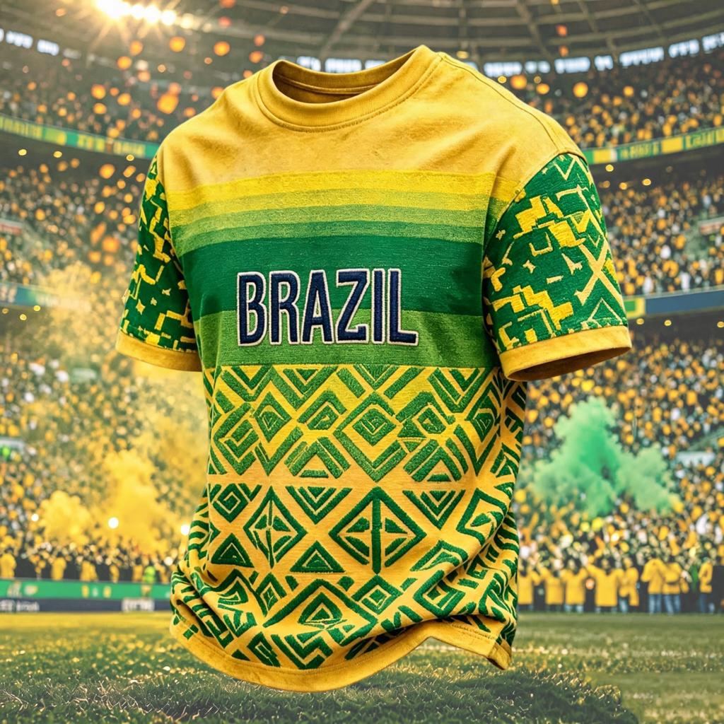 Men's Short Sleeve Graphic T-Shirt with Soccer Print, Breathable & Comfortable Neck, for Fan Celebrations