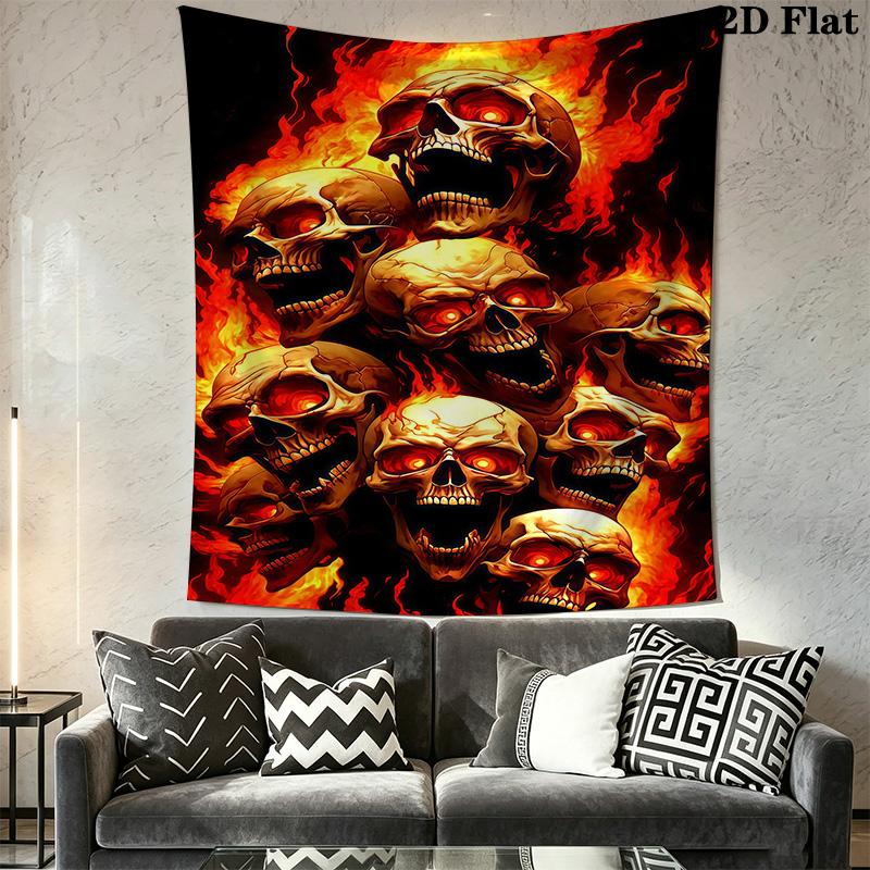 Dark Reaper Tapestry Gothic Grim Reaper Wall Hanging Tapestry Wallmounted Fashion Print Work Of Art Background Wall Hanging Cloth