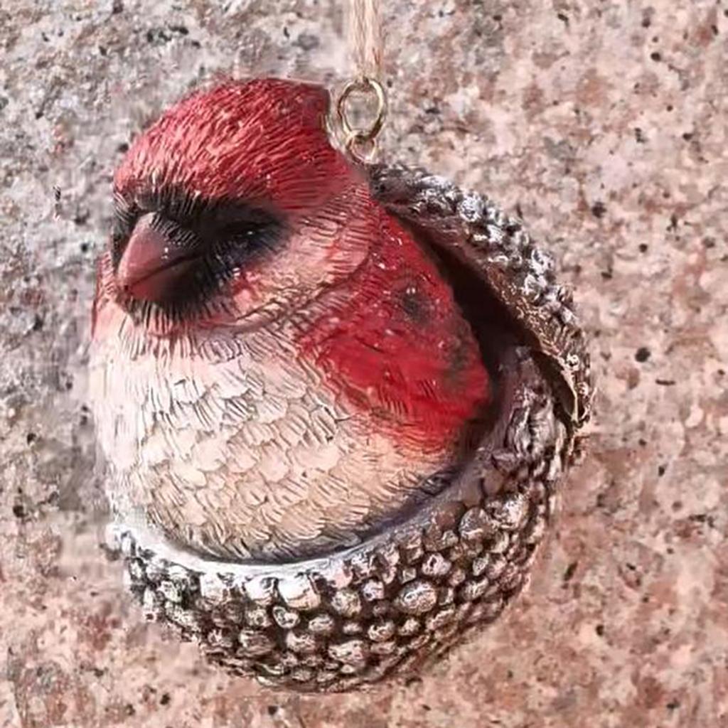 3D Forest Animal Acorn Ornaments Resin Pine Cone Bird Hanging Decoration Christmas Tree Pinecone Pendants for Home Decor