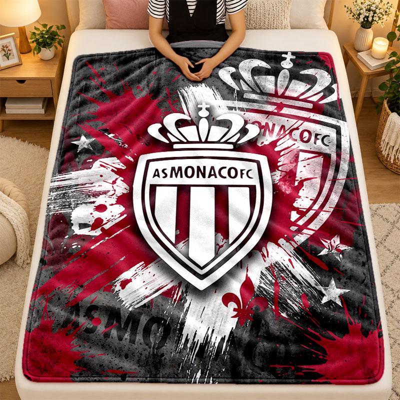Flannel BlanketMonaco FC Warm Soft Throw Blanket for Indoor Sofa Bed Living Room Use