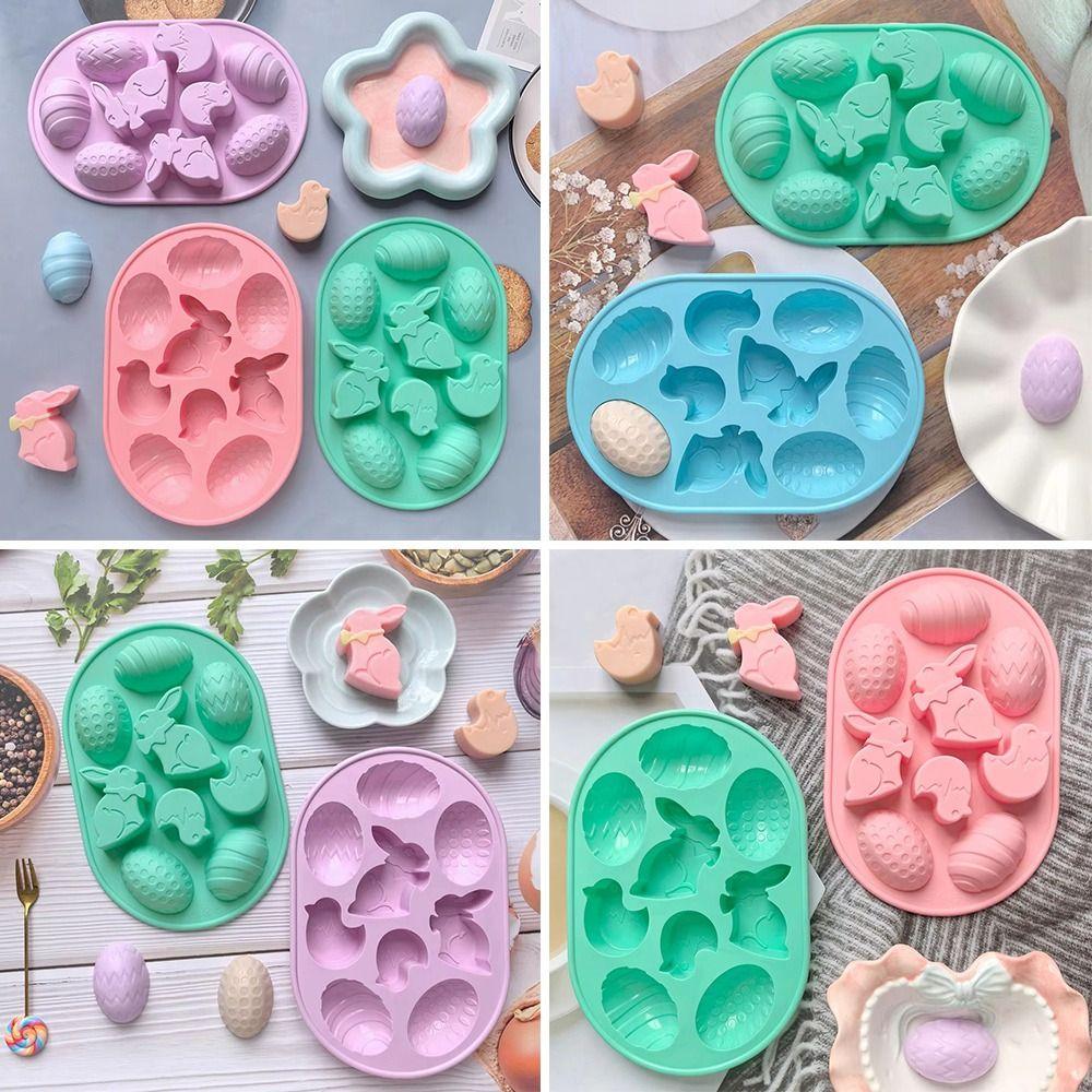 Bunny Easter Egg Mold Egg Shaped Chocolate Mold DIY Cookies Mold  Easter