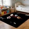 Floor Mat Soft Flannel Rug Non Slip Absorbent Mat for Bathroom Bedroom Home Decor V Venoms Black Metal Band