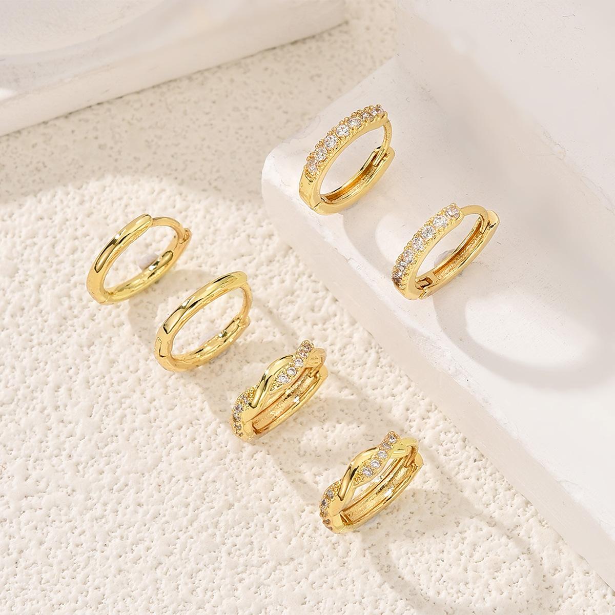 

Classis Trendy Huggie Hoop Earrings Set for Women 3 Pairs Multiple Piercing Stackable Gold Hoops, Dainty Jewelry Gift