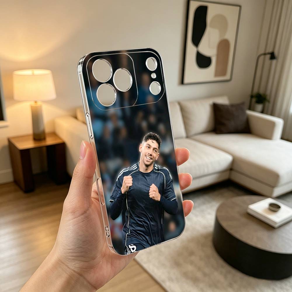 Football Fan f-Federico v-Valverde Phone Case For iPhone 17 16 15 14 13 12 11 Mini Pro Max Plus Transparent Cover