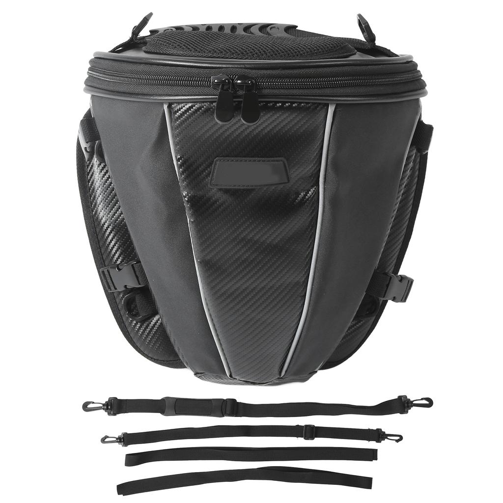 Motocyklowa Torba na Tylne Siedzenie Pakiet Ogonowy PU Wysoka Pojemność Lekka Przenośna Wodoodporna z Pokrowcem Przeciwdeszczowym