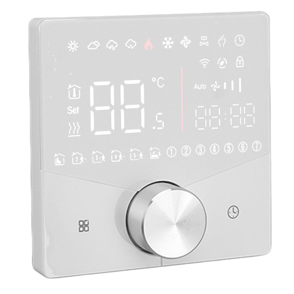 Smartes Digitales Thermostat LCD Farbdisplay Präzise Steuerung Intelligenter Temperaturregler Weiß