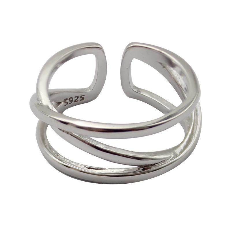 Fashionable Copper Adjustable Open Ring With Unique Hollow Geometry Perfect For Everyday Wear