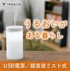 Yamazen Ultrasonic Mist USB with LED Dimming Water Level 400ml Tank Humidifier, Type, Tabletop, Lighting, Function, Sensor, Capacity, White,