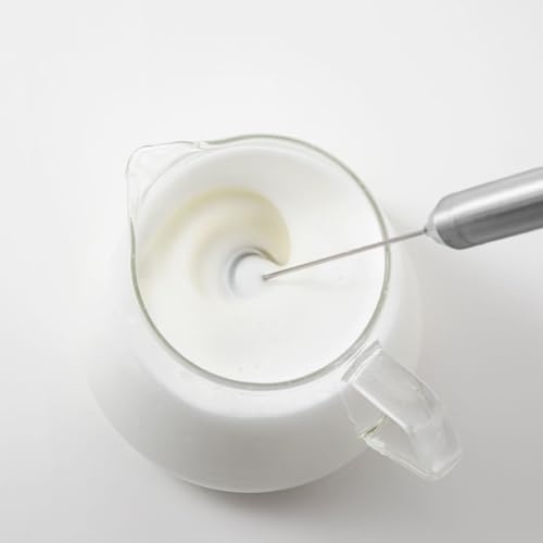 &NE Nikii Cafe Milk Frother, 2.5cm Diameter X 25cm Length, Stainless Steel, Electric Milk Frother, Milk, Creamer, Latte Art, Small, NIM-353