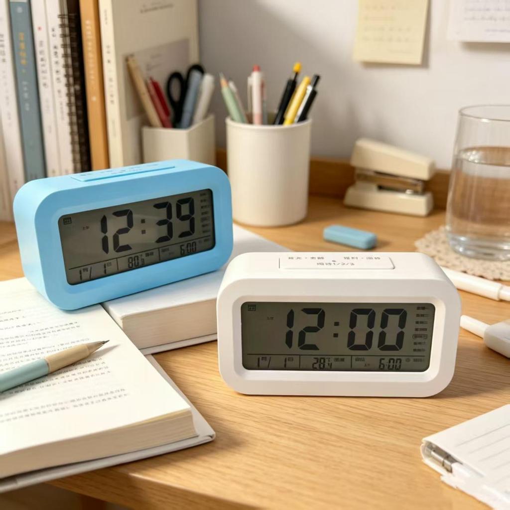 Rechargeable Multi-Function Alarm Clock with Voice Time Reporting for Students, Boys & Girls