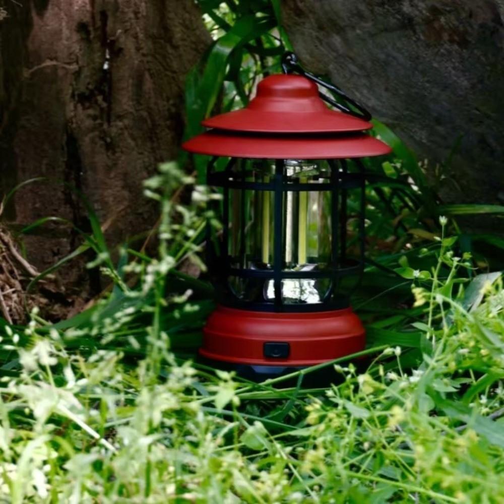 USB Rechargeable Solar Camping Light Waterproof Battery Powered Solar LED Tent Light Adjustable Brightness Portable