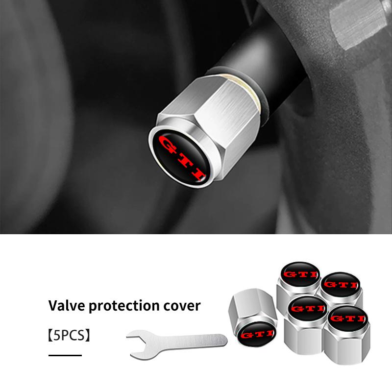 

For Volkswagen VW 5pcs Car Tire Theftproof Wheel Air Valve Caps Tyre Stem Cover GTI Tiguan Passat B5 B6 B7 CC Jetta MK5 MK6 Polo