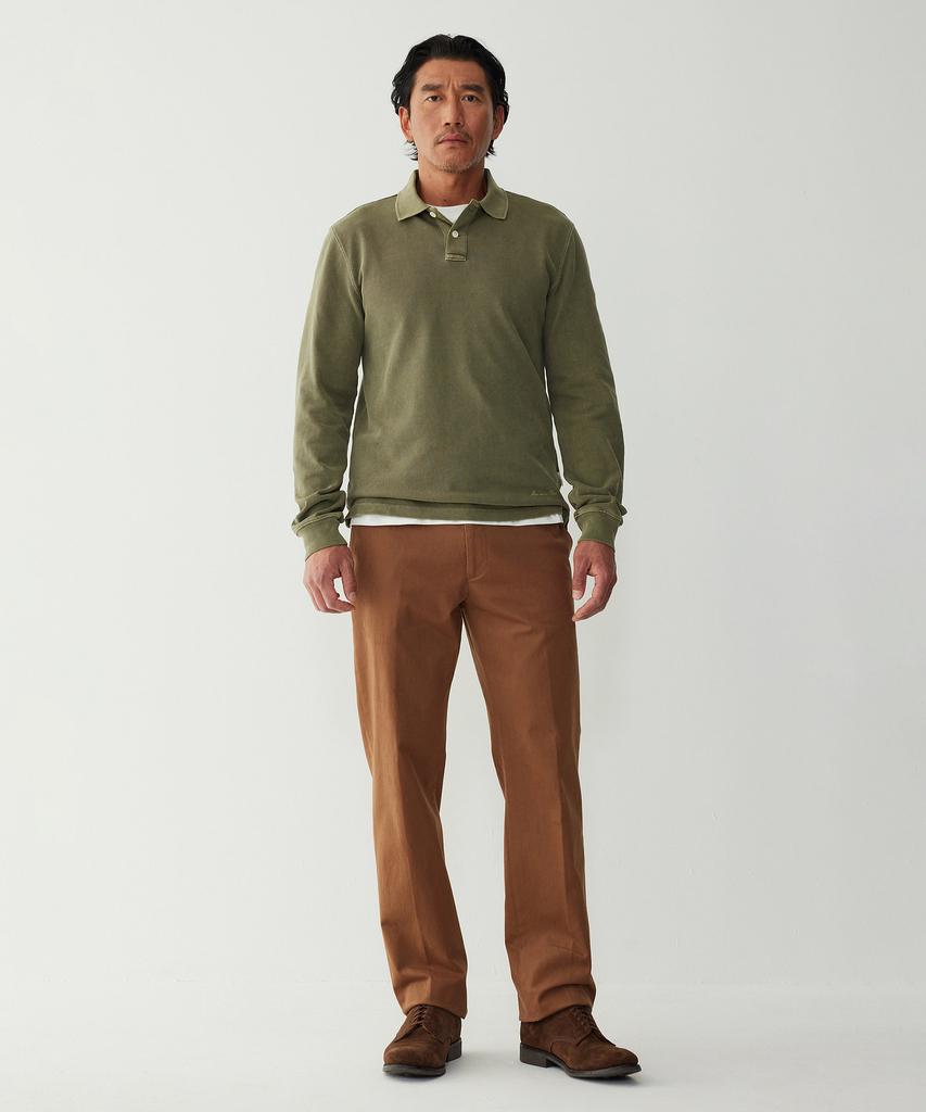 MAN ON THE BOON Washed Straight Chino Pants_Brown 4715304027