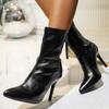 Pointed Toe Women Ankle Boots Sexy High Heels Shoes New Trend Pumps Winter Goth Fashion Woman Chelsea Short Botas Mujer