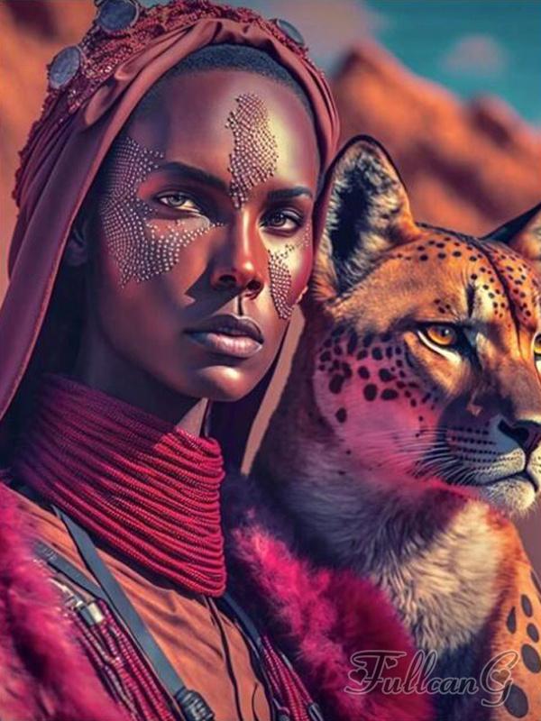 

Алмазная картина Новые поступления Африканская женщина Тигр Diy Полный квадратный круглый дрель Вышивка стразами Черная девушка Животное Мозаика Наборы для вышивки крестом AA4524 Round drill 55x70cm белый