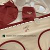 Girl Spring and Autumn Wedding Red New Cotton Extension Antibacterial Crotch Waist Triangle Briefs