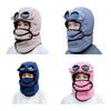 Riding Headgear Thermal Hat with Detachable Scarf Zipper Design Windproof Glasses Skiing Riding Winter Hat